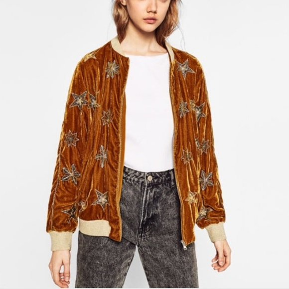 velvet bomber jacket zara